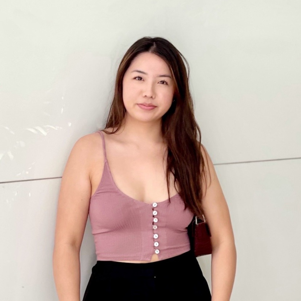 Urban Outfitters Pink Riley V-Neck Ribbed Button Front Cami Crop Top Stretch XS - Picture 4 of 8